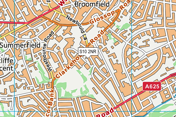 S10 2NR map - OS VectorMap District (Ordnance Survey)