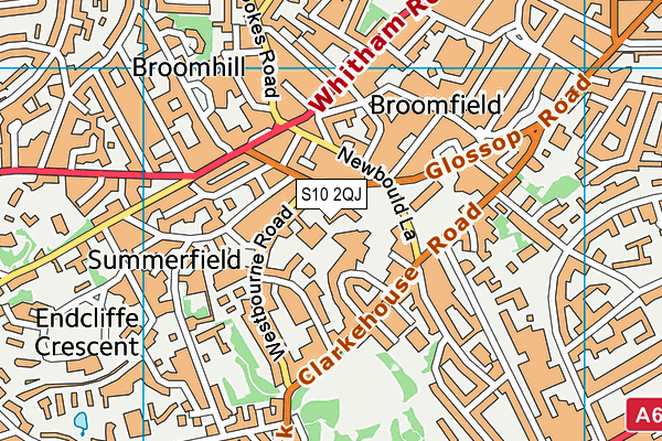 S10 2QJ map - OS VectorMap District (Ordnance Survey)