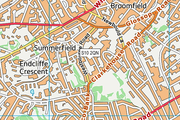 S10 2QN map - OS VectorMap District (Ordnance Survey)