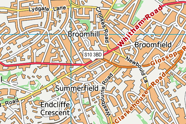 S10 3BD map - OS VectorMap District (Ordnance Survey)