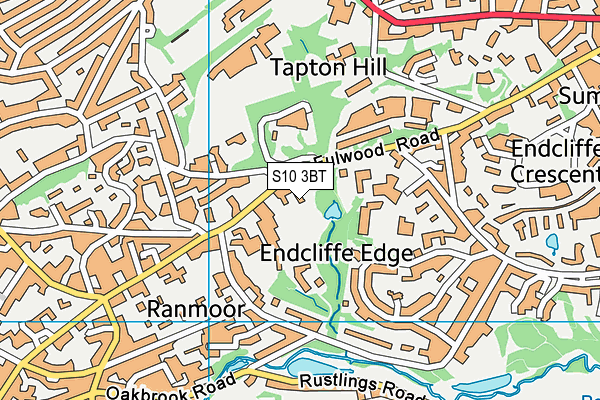 Notre Dame High School (Sheffield) map (S10 3BT) - OS VectorMap District (Ordnance Survey)