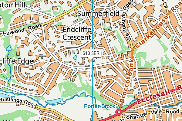 S10 3ER map - OS VectorMap District (Ordnance Survey)