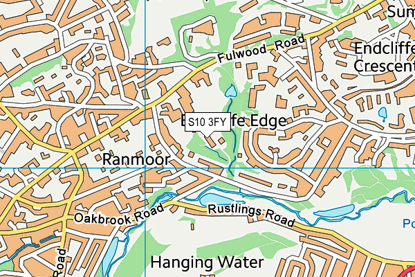 S10 3FY map - OS VectorMap District (Ordnance Survey)
