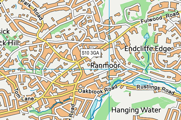 S10 3GA map - OS VectorMap District (Ordnance Survey)
