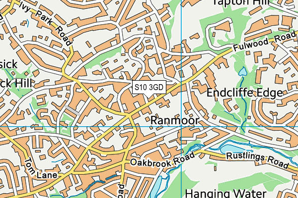 S10 3GD map - OS VectorMap District (Ordnance Survey)