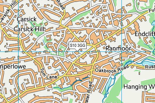 S10 3GG map - OS VectorMap District (Ordnance Survey)