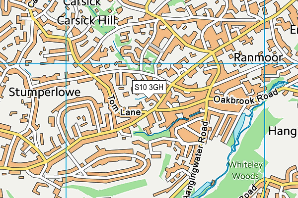 S10 3GH map - OS VectorMap District (Ordnance Survey)