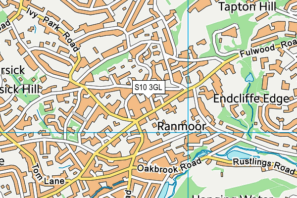 S10 3GL map - OS VectorMap District (Ordnance Survey)