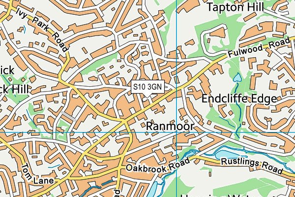 S10 3GN map - OS VectorMap District (Ordnance Survey)