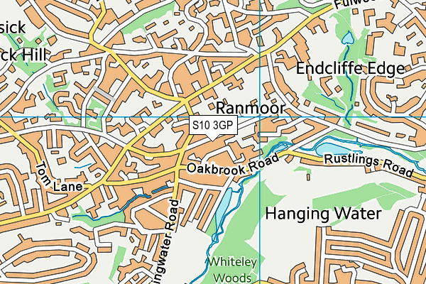 S10 3GP map - OS VectorMap District (Ordnance Survey)