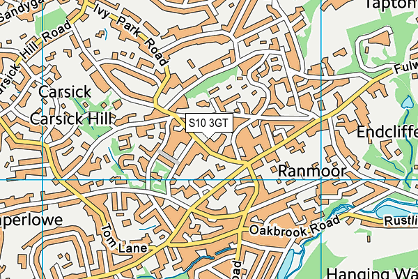 S10 3GT map - OS VectorMap District (Ordnance Survey)