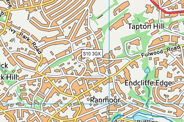S10 3GX map - OS VectorMap District (Ordnance Survey)