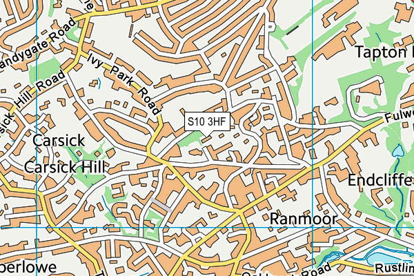 S10 3HF map - OS VectorMap District (Ordnance Survey)