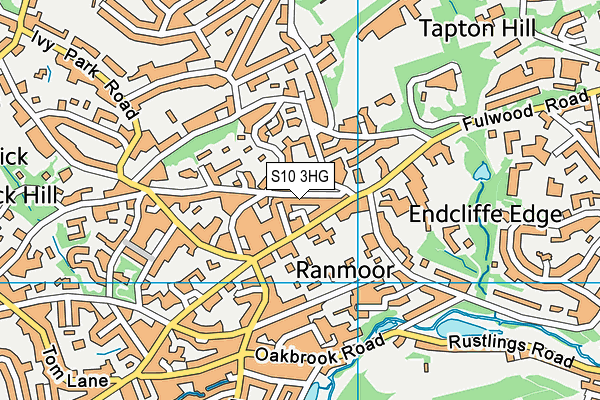 S10 3HG map - OS VectorMap District (Ordnance Survey)