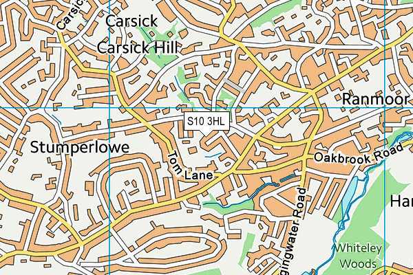 S10 3HL map - OS VectorMap District (Ordnance Survey)