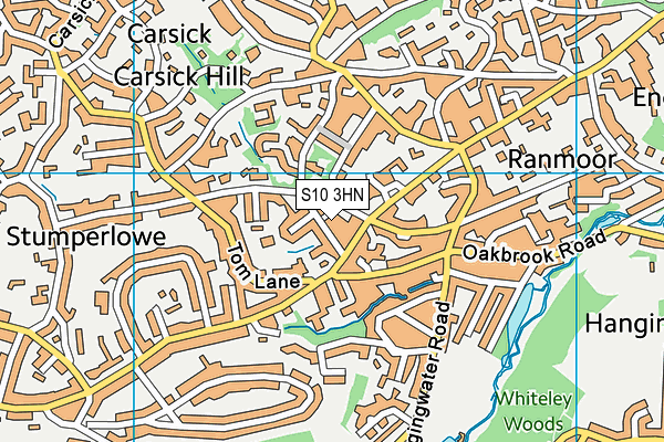 S10 3HN map - OS VectorMap District (Ordnance Survey)