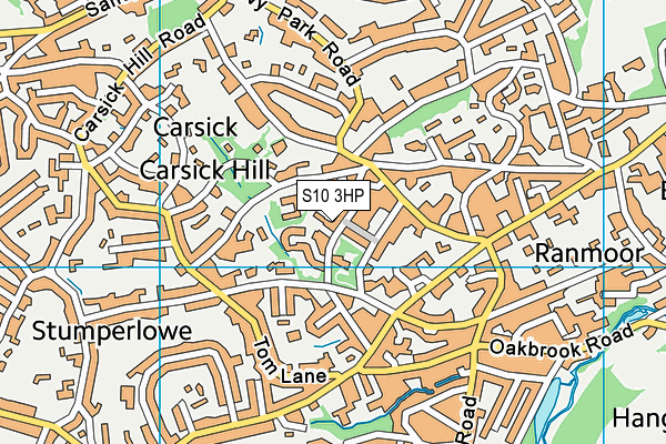 S10 3HP map - OS VectorMap District (Ordnance Survey)
