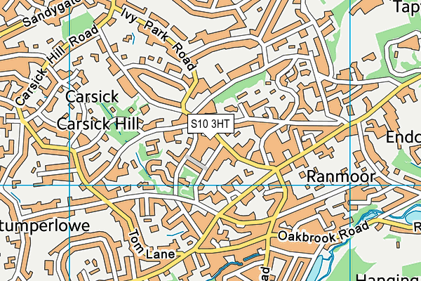 S10 3HT map - OS VectorMap District (Ordnance Survey)