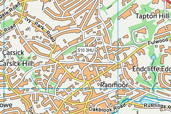 S10 3HU map - OS VectorMap District (Ordnance Survey)