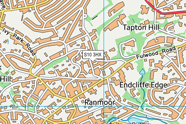 S10 3HX map - OS VectorMap District (Ordnance Survey)
