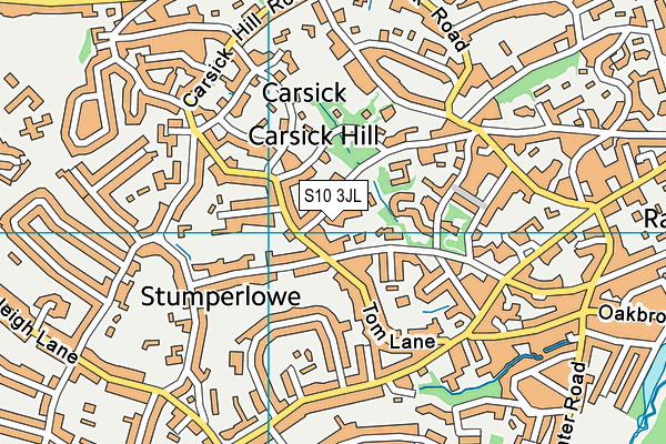 S10 3JL map - OS VectorMap District (Ordnance Survey)