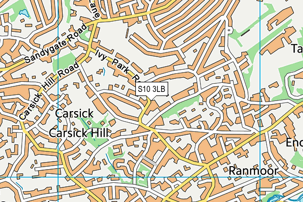 S10 3LB map - OS VectorMap District (Ordnance Survey)