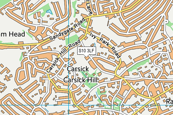 S10 3LF map - OS VectorMap District (Ordnance Survey)