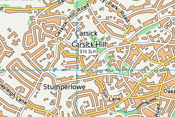 S10 3LH map - OS VectorMap District (Ordnance Survey)