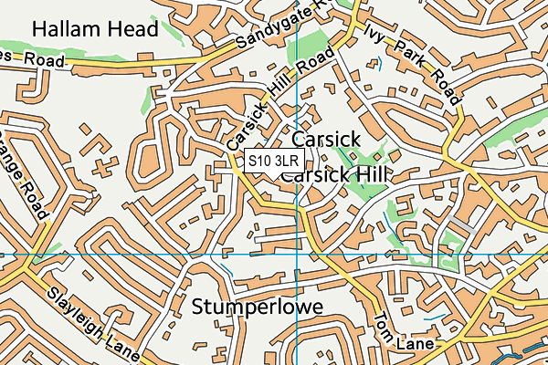 S10 3LR map - OS VectorMap District (Ordnance Survey)