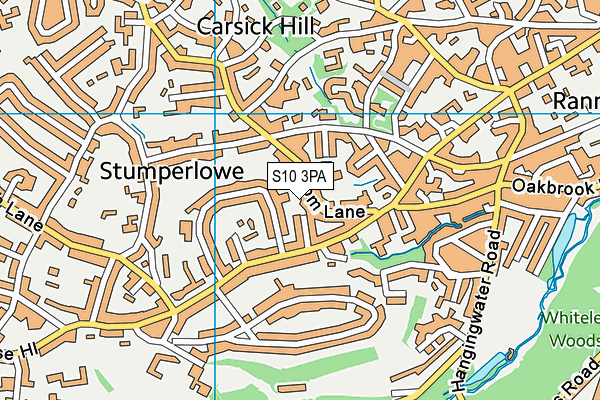 S10 3PA map - OS VectorMap District (Ordnance Survey)