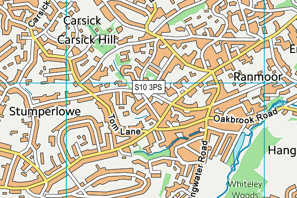 S10 3PS map - OS VectorMap District (Ordnance Survey)