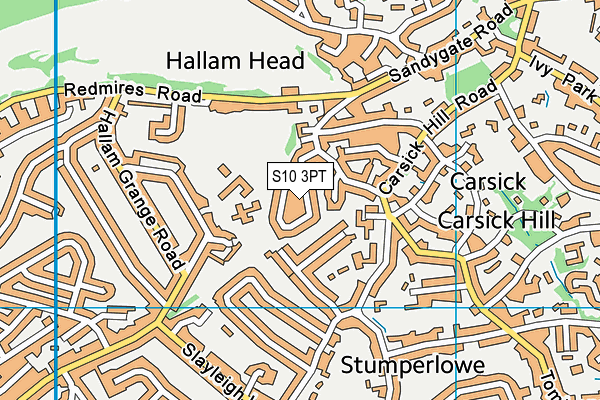 S10 3PT map - OS VectorMap District (Ordnance Survey)