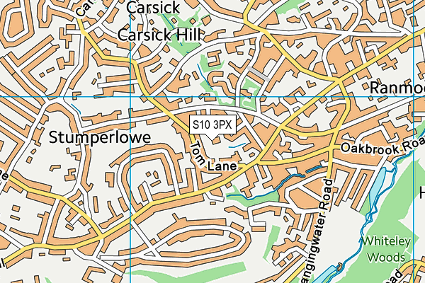 S10 3PX map - OS VectorMap District (Ordnance Survey)