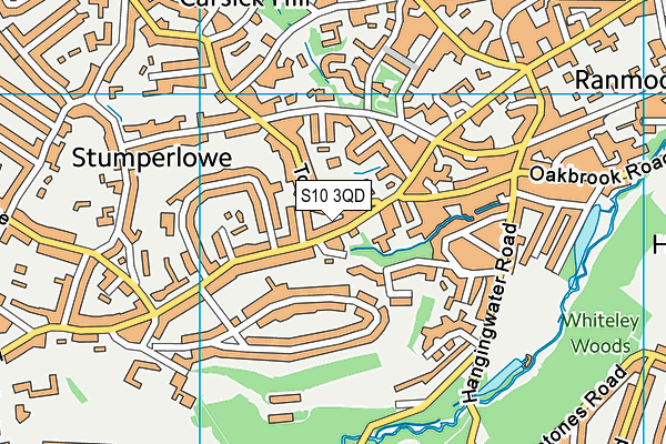 S10 3QD map - OS VectorMap District (Ordnance Survey)