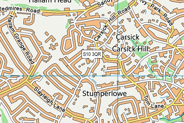 S10 3QR map - OS VectorMap District (Ordnance Survey)