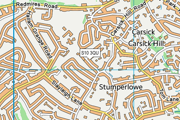 S10 3QU map - OS VectorMap District (Ordnance Survey)