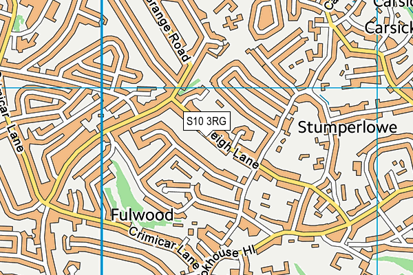 S10 3RG map - OS VectorMap District (Ordnance Survey)