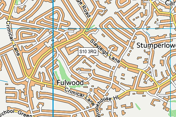S10 3RQ map - OS VectorMap District (Ordnance Survey)
