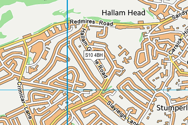 S10 4BH map - OS VectorMap District (Ordnance Survey)