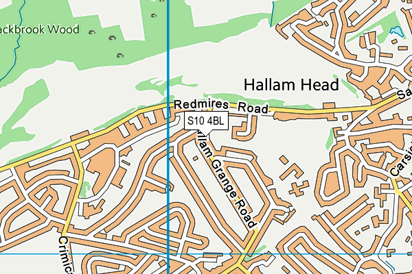 S10 4BL map - OS VectorMap District (Ordnance Survey)