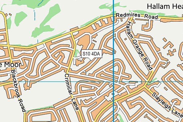 S10 4DA map - OS VectorMap District (Ordnance Survey)