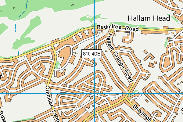 S10 4DE map - OS VectorMap District (Ordnance Survey)