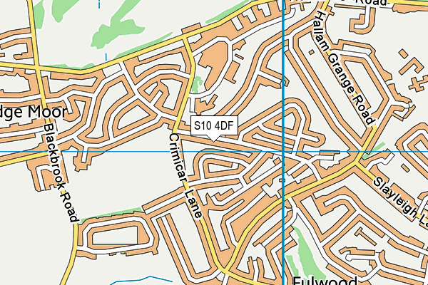 S10 4DF map - OS VectorMap District (Ordnance Survey)