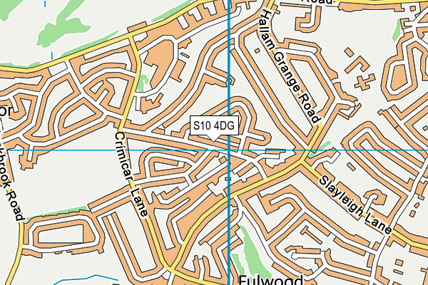 S10 4DG map - OS VectorMap District (Ordnance Survey)