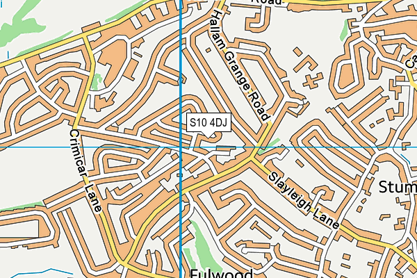 S10 4DJ map - OS VectorMap District (Ordnance Survey)