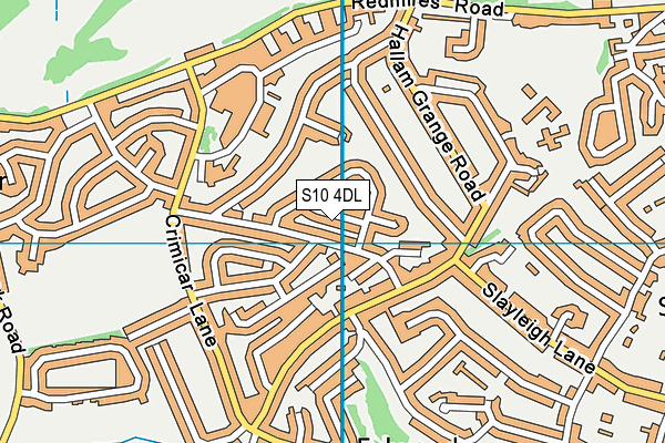 S10 4DL map - OS VectorMap District (Ordnance Survey)