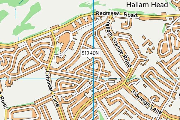 S10 4DN map - OS VectorMap District (Ordnance Survey)