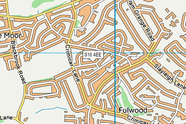 S10 4EE map - OS VectorMap District (Ordnance Survey)