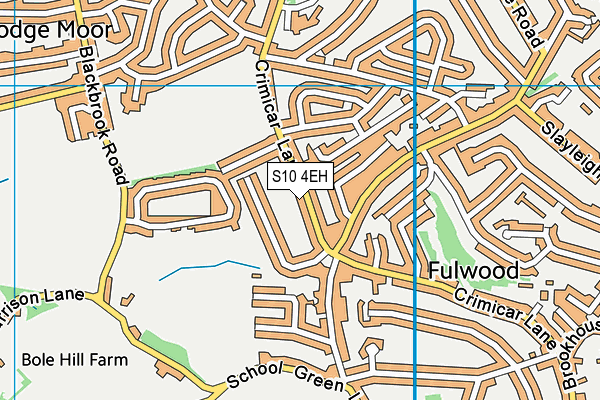 S10 4EH map - OS VectorMap District (Ordnance Survey)