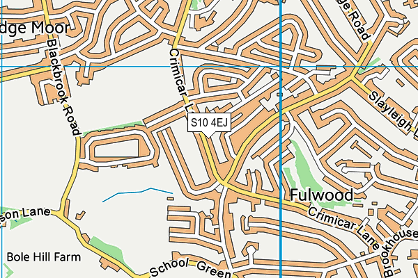 S10 4EJ map - OS VectorMap District (Ordnance Survey)